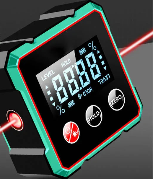 Magnetic Digital Angle Finder 2-in-1